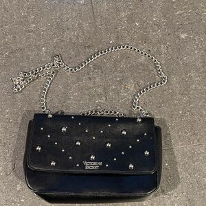 Victoria's Secret Black Studded Shoulder Bag